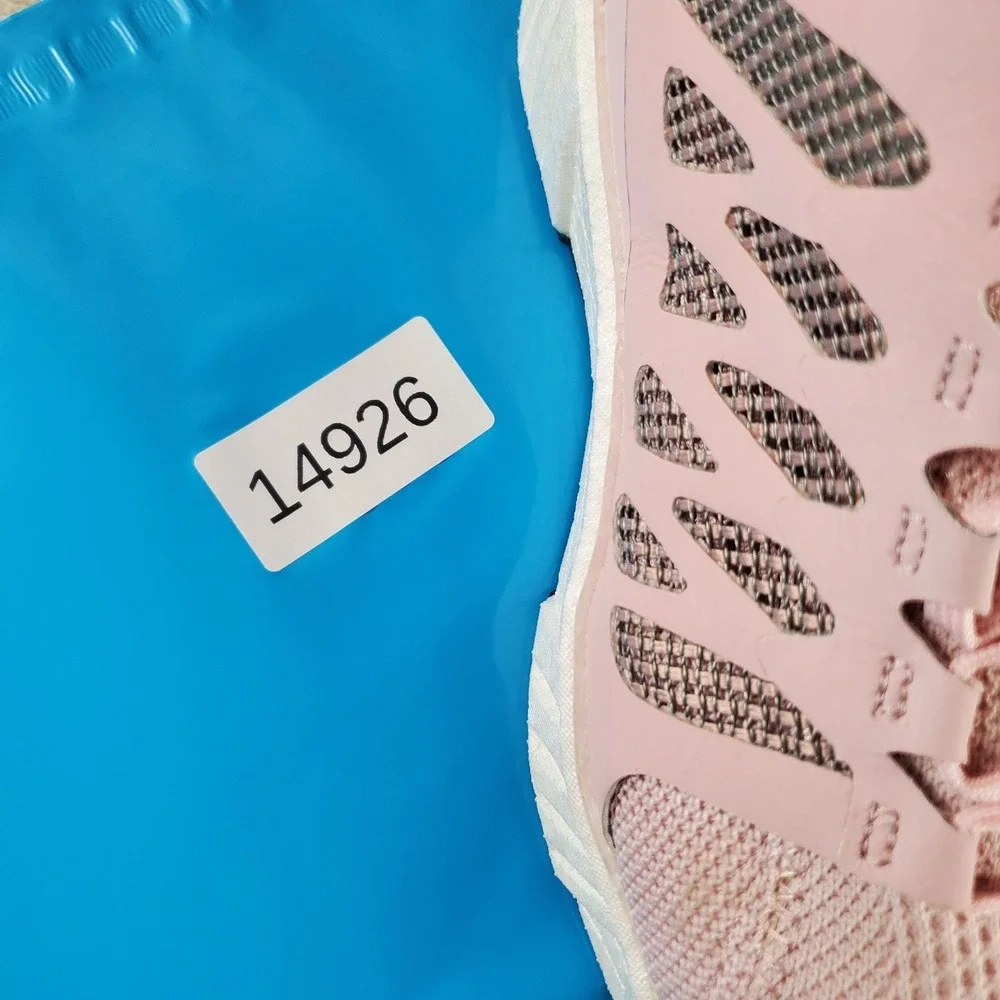 Reebok Fusion Flexweave Womens Work Shoes Sz 8 M Pink Mesh Composite Toe Lace Up